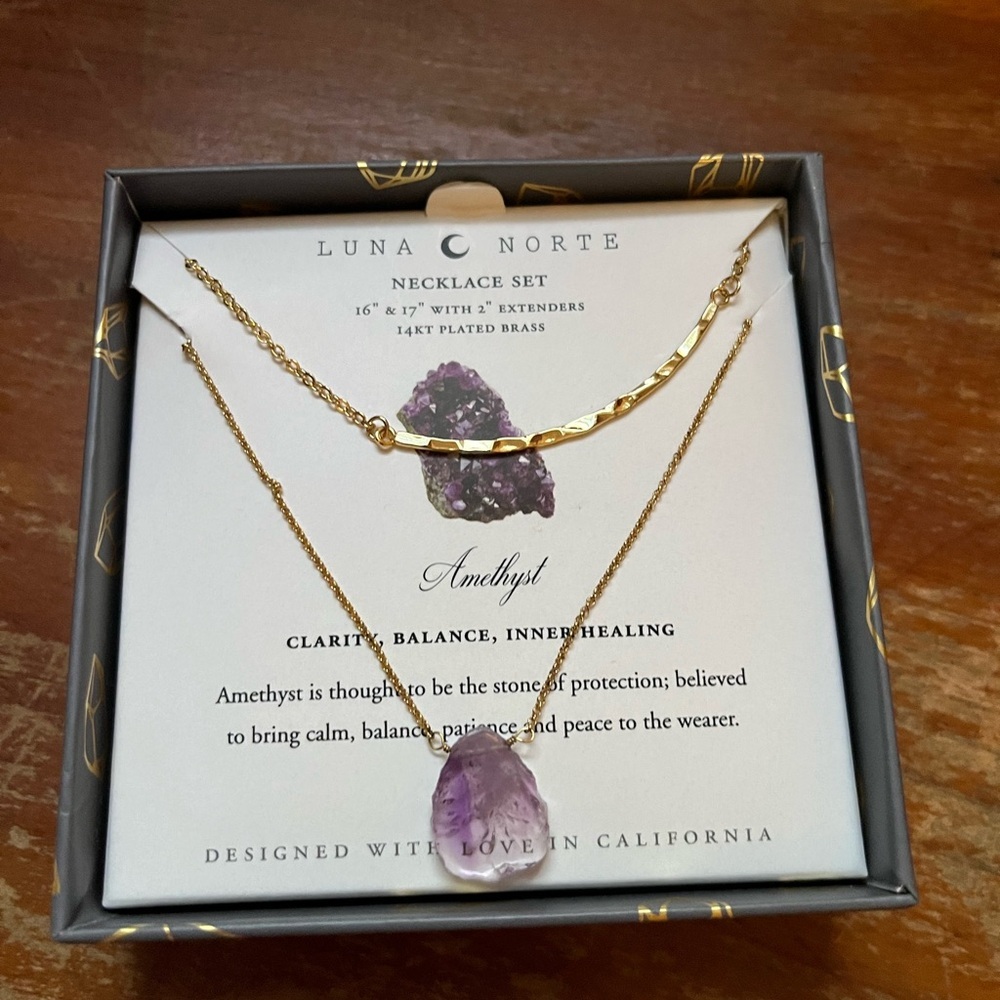 Luna Norte Amethyst Necklace Set